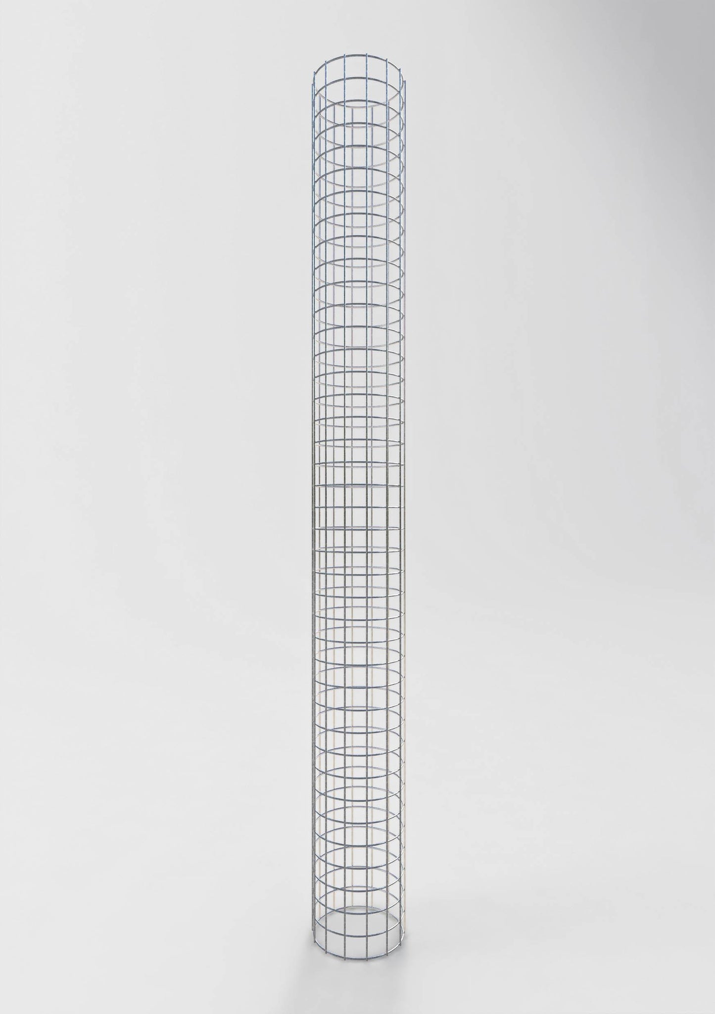 Colonna di gabbioni, rotonda, zincata a caldo, diametro 22 cm, altezza 200 cm, MW 5 cm x 5 cm