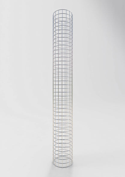 Gabionensäule rund feuerverzinkt, 27 cm Durchmesser, 200 cm Höhe, MW 5 cm x 5 cm